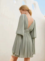 Load image into Gallery viewer, Esmi Pleated Dress- Sage