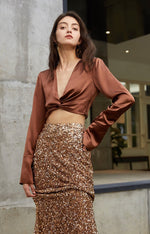 Load image into Gallery viewer, Valeria Sequin Skirt