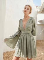 Load image into Gallery viewer, Esmi Pleated Dress- Sage