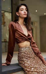 Load image into Gallery viewer, Valeria Sequin Skirt