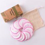 Load image into Gallery viewer, Reusable Makeup Remover Bamboo Cotton Pads- 16 pc set