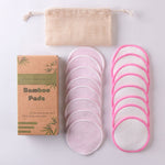 Load image into Gallery viewer, Reusable Makeup Remover Bamboo Cotton Pads- 16 pc set