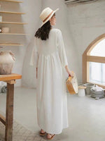 Load image into Gallery viewer, Porcelain Resort Maxi Dress in White