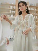 Load image into Gallery viewer, Porcelain Resort Maxi Dress in White