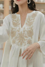 Load image into Gallery viewer, Porcelain Resort Maxi Dress in White