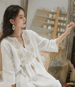 Load image into Gallery viewer, Porcelain Resort Maxi Dress in White