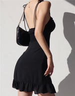 Load image into Gallery viewer, Midnight Tie Strap Cami Mini Dress