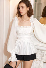 Load image into Gallery viewer, Margaux Tencel Blend Blouson Sleeve Blouse