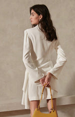 Load image into Gallery viewer, Amber Tailored Suit Dress in White