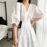 Load image into Gallery viewer, Gracie White Midi Dress