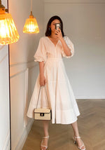 Load image into Gallery viewer, Gracie White Midi Dress