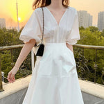 Load image into Gallery viewer, Gracie White Midi Dress