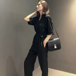 Load image into Gallery viewer, Camley Black Utility Maxi Jumpsuit in Black
