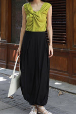 Load image into Gallery viewer, Multi Panel Maxi Skirt in Black