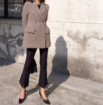 Load image into Gallery viewer, Friar Black Trumpet Tailored Trousers