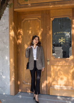 Load image into Gallery viewer, Friar Black Trumpet Tailored Trousers