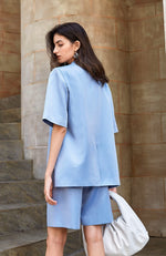 Load image into Gallery viewer, Aria Short Suit Blazer - Periwinkle