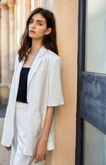 Load image into Gallery viewer, Aria Short Suit Blazer - Snowflake