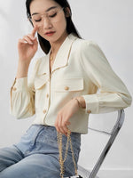 Load image into Gallery viewer, Vintage Button Blouse in Cream