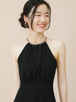 Load image into Gallery viewer, Aerin Chain Pocket Jumpsuit in Black