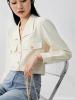 Load image into Gallery viewer, Vintage Button Blouse in Cream