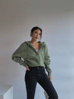Load image into Gallery viewer, Classic Zip Up Hoodie - Green