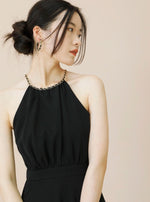 Load image into Gallery viewer, Aerin Chain Pocket Jumpsuit in Black