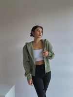 Load image into Gallery viewer, Classic Zip Up Hoodie - Green
