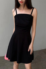 Load image into Gallery viewer, 2-Way Bustier Cami Mini Dress in Black
