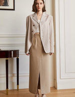 Load image into Gallery viewer, Nouvelle Tailored High Slit Maxi Skirt