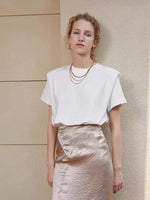 Load image into Gallery viewer, Hollie Boxy Muscle Tee - Snow