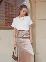 Load image into Gallery viewer, Hollie Boxy Muscle Tee - Snow