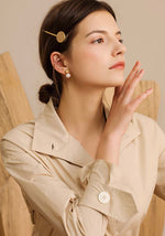 Load image into Gallery viewer, Gold Plated Round Freshwater Pearl Stud Earrings