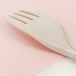 Load image into Gallery viewer, Reusable Wheat Straw Cutlery Set