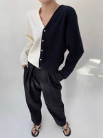 Load image into Gallery viewer, Half Duo Cardigan in Black/White