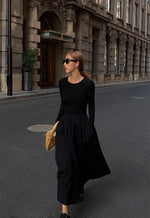 Load image into Gallery viewer, Long Sleeve Cutout Back Maxi Dress in Dew