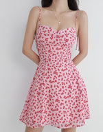 Load image into Gallery viewer, Rubie Floral Tie Strap Mini Dress in Pink