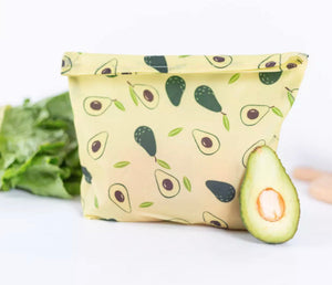Organic Cotton Beeswax Wrap Storage Bag x3- Aye Avocado