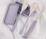 Load image into Gallery viewer, Reusable Wheat Straw Cutlery Set