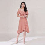 Load image into Gallery viewer, Xyla Ruffle Dress - Peach
