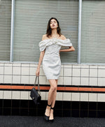Load image into Gallery viewer, Adriana Off Shoulder Dress - White