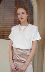 Load image into Gallery viewer, Hollie Boxy Muscle Tee - Snow