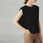 Load image into Gallery viewer, [Cool-Tech] Padded Boxy Shoulder Tee [2 Colours]
