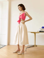 Load image into Gallery viewer, Luci Cutout A-line Midi Skirt