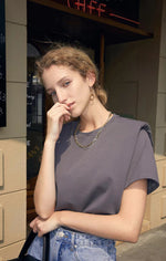 Load image into Gallery viewer, Hollie Boxy Muscle Tee - Ash