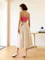 Load image into Gallery viewer, Luci Cutout A-line Midi Skirt