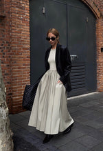 Load image into Gallery viewer, Long Sleeve Cutout Back Maxi Dress in Dew