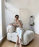 Load image into Gallery viewer, Classic Knitted Zip Sweater in Beige