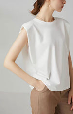 Load image into Gallery viewer, [Cool-Tech] Padded Boxy Shoulder Tee [2 Colours]
