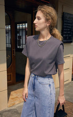 Load image into Gallery viewer, Hollie Boxy Muscle Tee - Ash